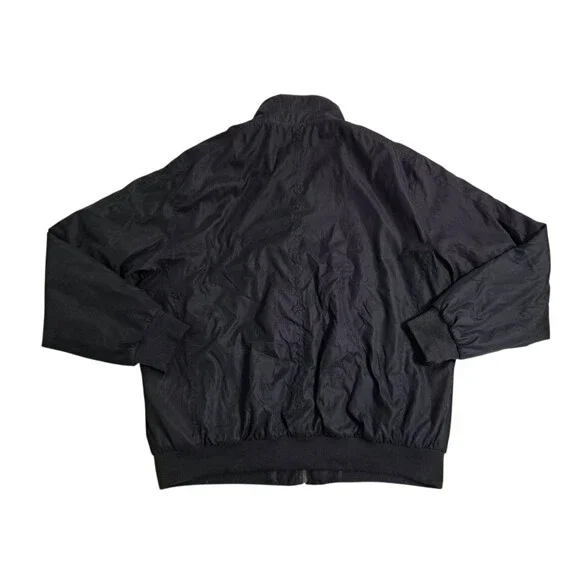Weatherproof Vintage Bomber Jacket Men's XL Black Fleece Lined Coat Harrington - Picture 7 of 9